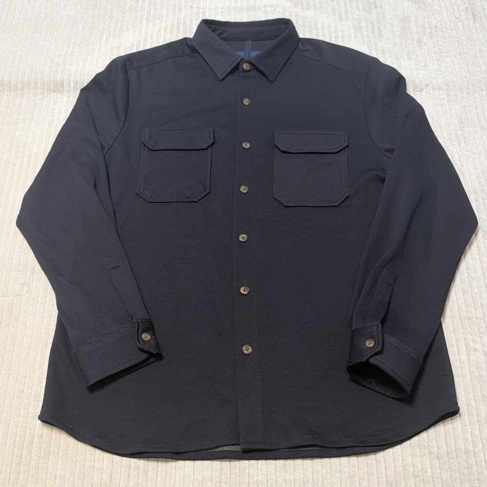Collars & Co Shacket Black Neville 2XL Overshirt double Pockets